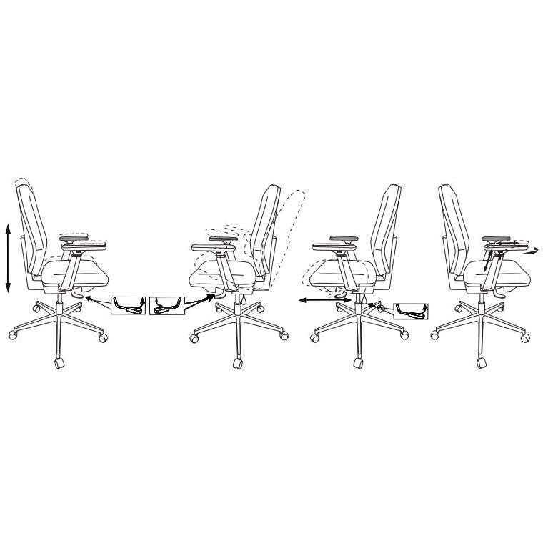 Офисное кресло Бюрократ CH-545/LUX Black - CH-545/LUX/418-BLACK - фото 5