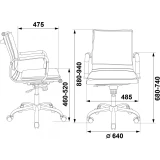Офисное кресло Бюрократ CH-993-LOW Light Brown (CH-993-LOW/CAMEL)