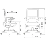 Офисное кресло Бюрократ MC-611N TW-01 Black (MC-611N/B/418B)