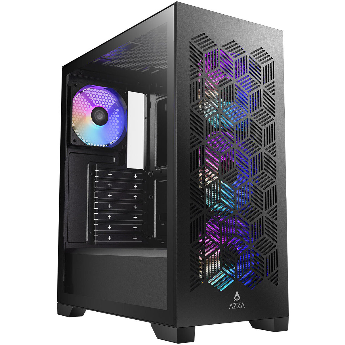 Корпус AZZA Aerohex Black - CSAZ-203A03