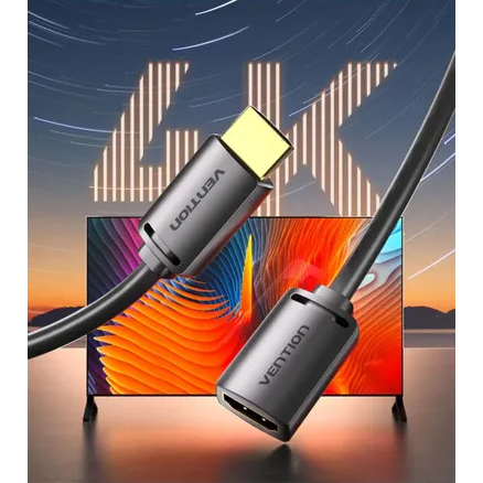 Кабель удлинительный HDMI (M) - HDMI (F), 2м, Vention AHCBH - фото 4