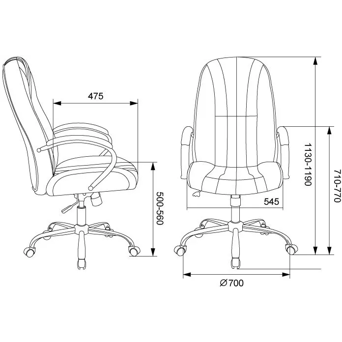 Офисное кресло Бюрократ T-898SL Black - T-898SL/BLACK - фото 6