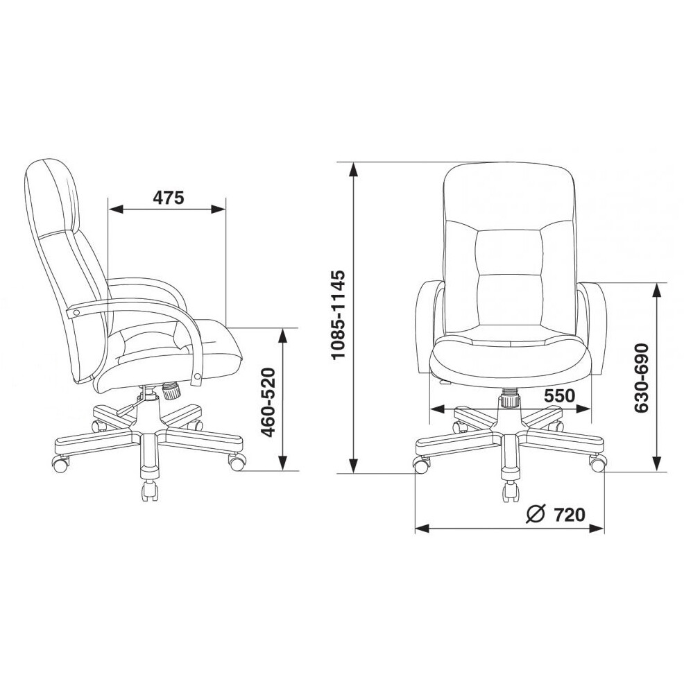 Офисное кресло Бюрократ T-9908 Black - T-9908/WALNUT - фото 6