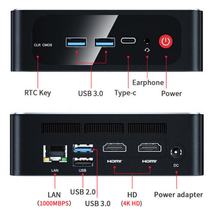 Мини ПК Beelink SER5 Black (5500U/16GB/500GB/NoOS) - SER5/5500U/16GB/500GB/NoOS - фото 3