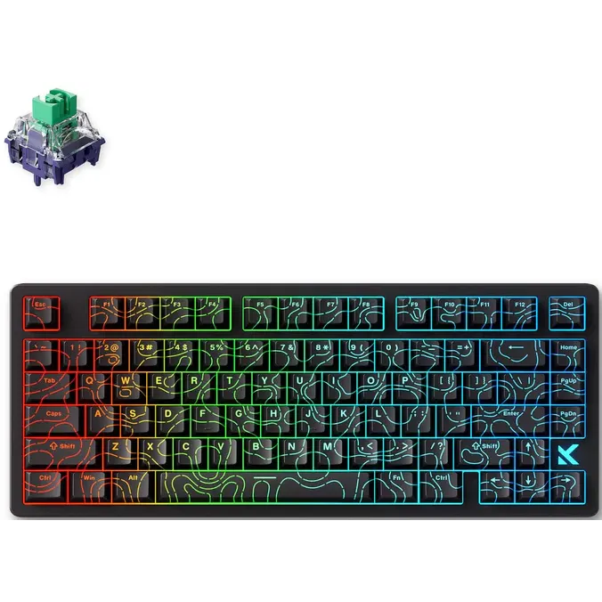 Клавиатура MCHOSE Jet 75 Black Topographic - HW-JET75-10