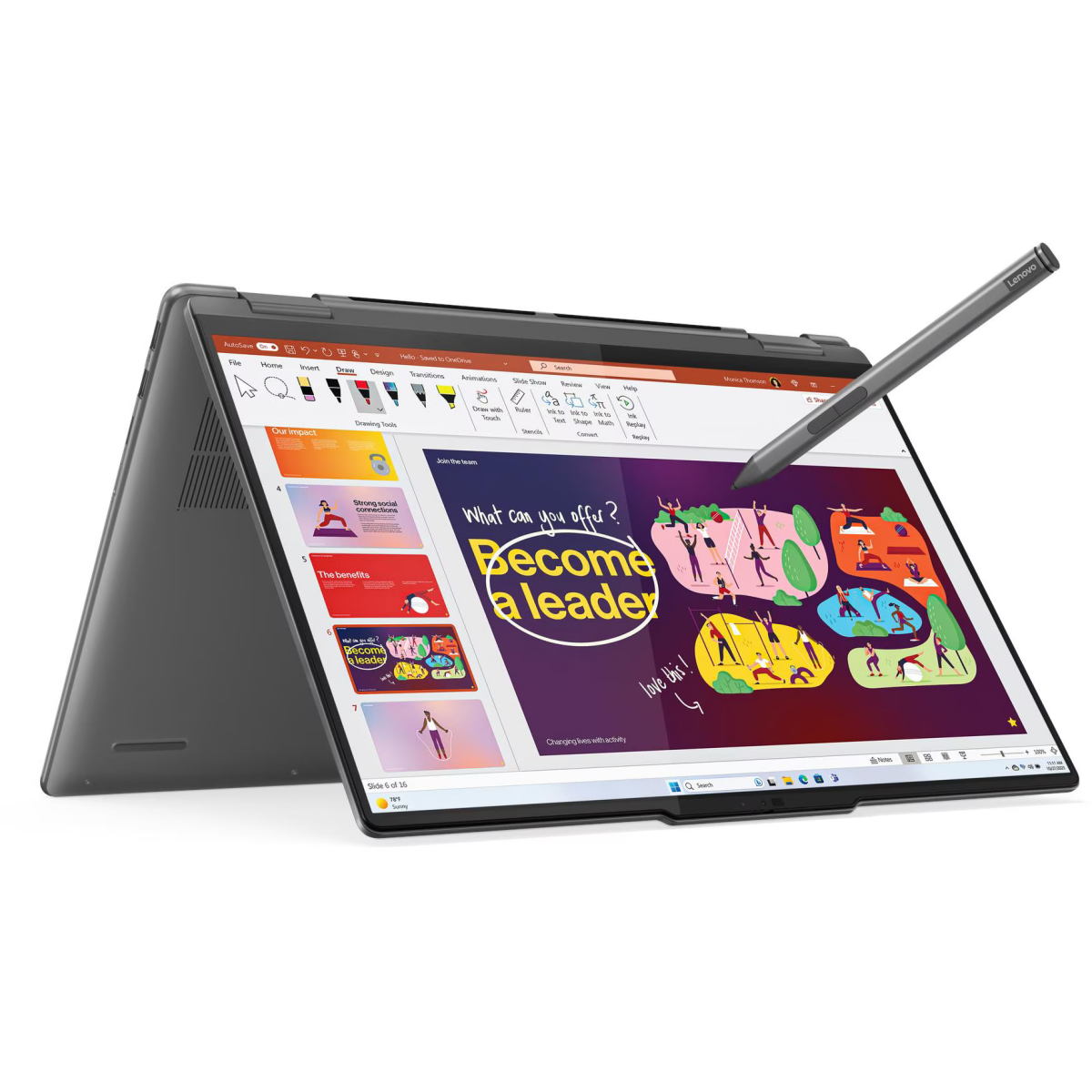 Ноутбук Lenovo Yoga 7 2-in-1 16IML9 Storm Grey (83DL0002US)