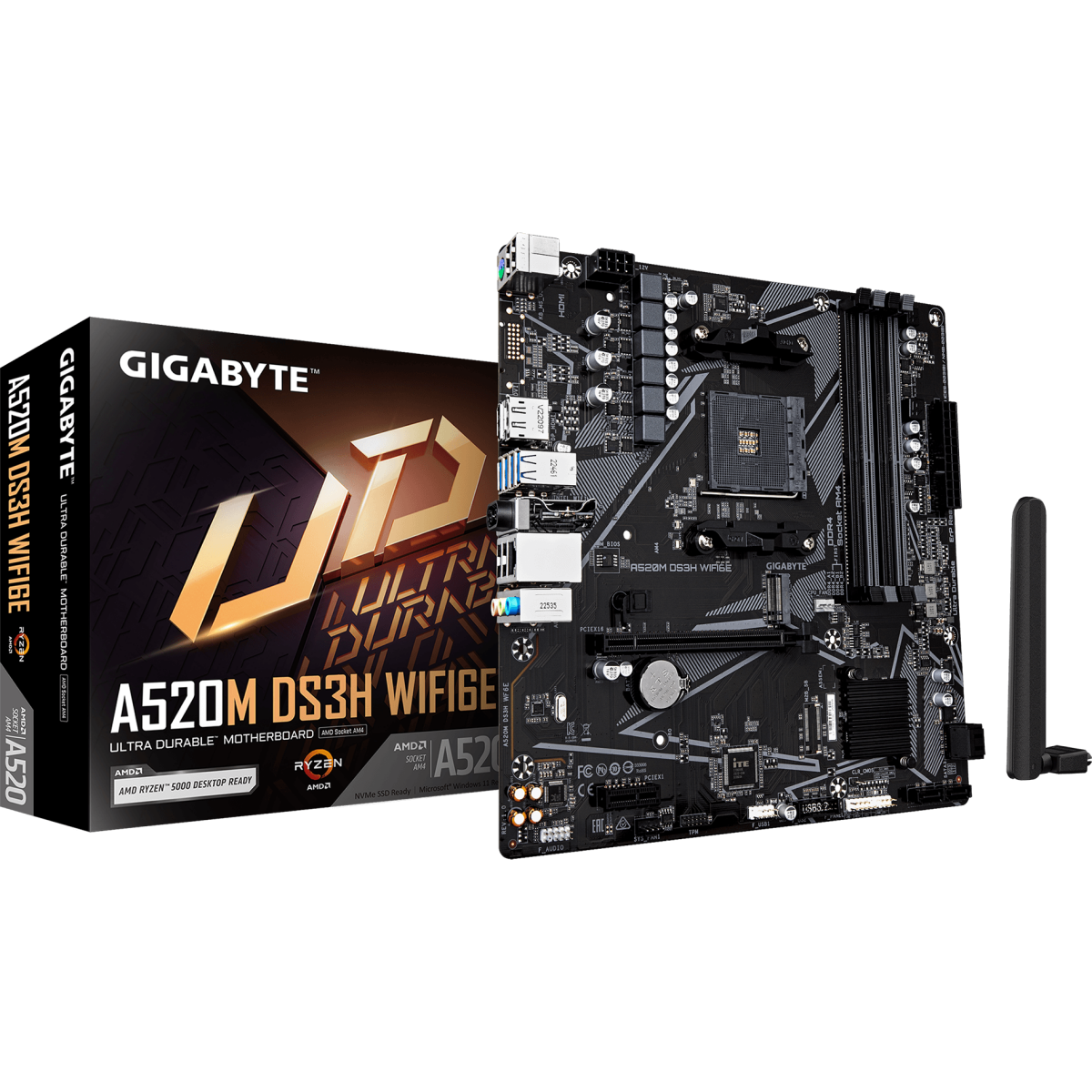 Материнская плата Gigabyte A520M DS3H WIFI6E - A520M DS3H WIFI6E/A520M DS3H WF6E - фото 4