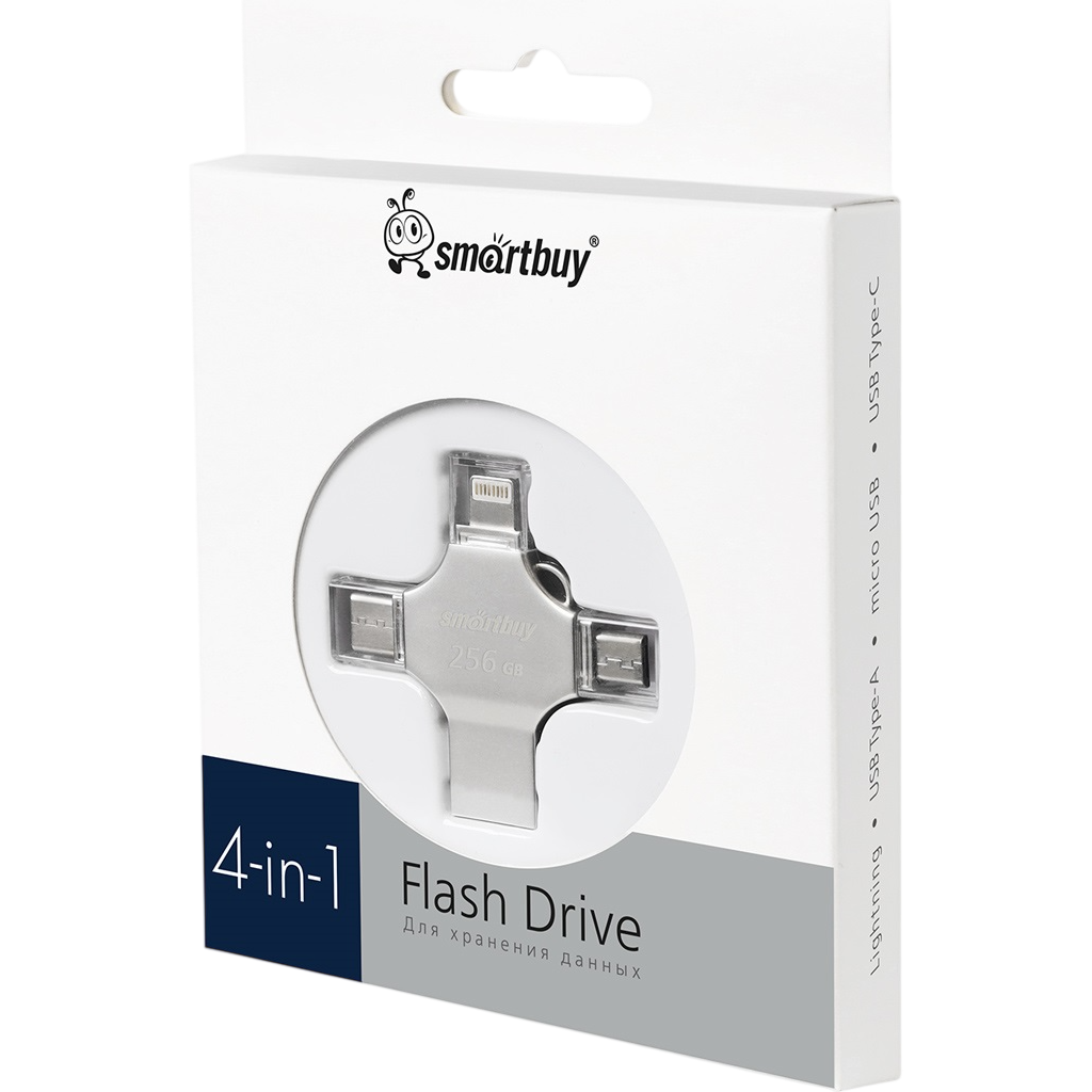USB Flash накопитель 256GB SmartBuy MC15 Metal Quad (SB256GBMC15) - фото 4