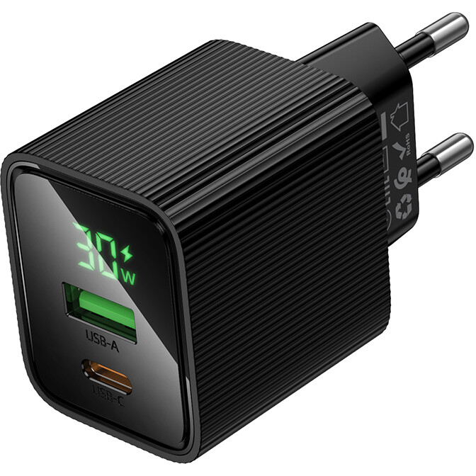 Сетевое зарядное устройство HOCO CS84A Excellent Black - 6942007664554 - фото 2