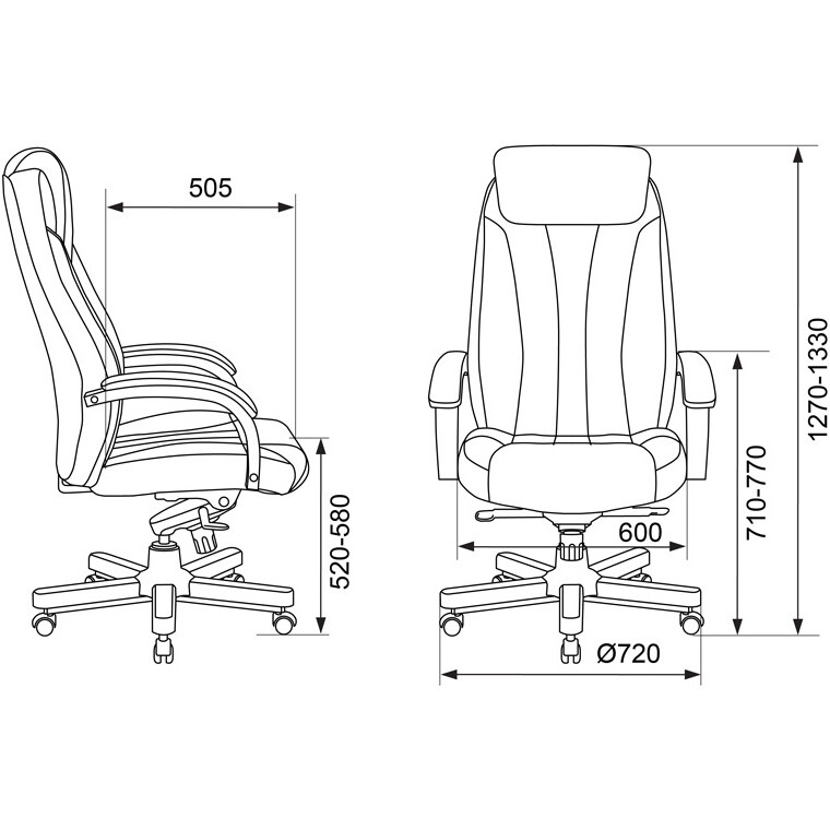 Офисное кресло Бюрократ T-9922WALNUT Black - T-9922WALNUT/BLACK - фото 6