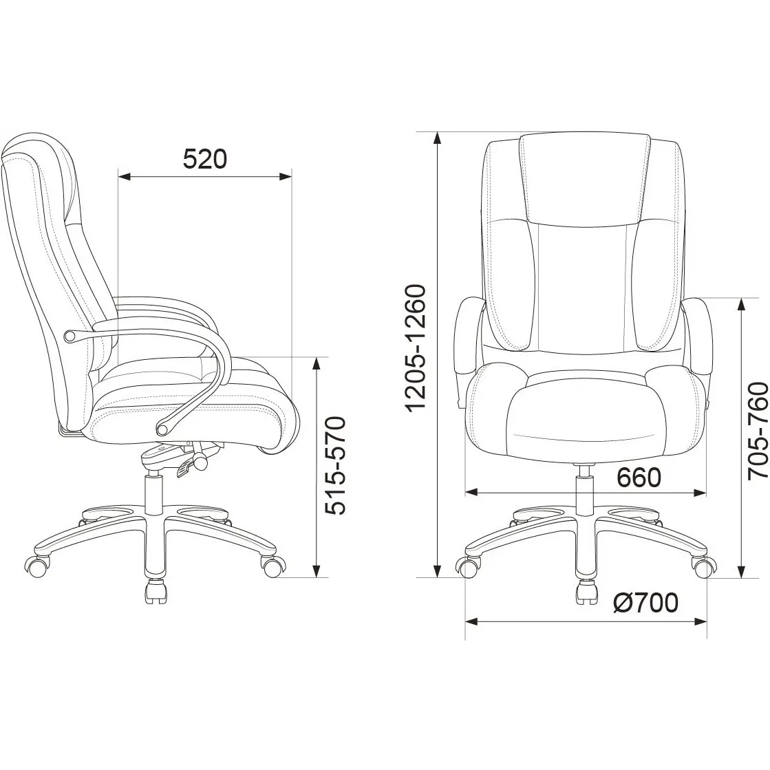 Офисное кресло Бюрократ T-9925SL Black - T-9925SL/BLACK - фото 6