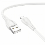 Кабель USB A (M) - microUSB B (M), 1м, Borofone BX121 White (6941991123054)