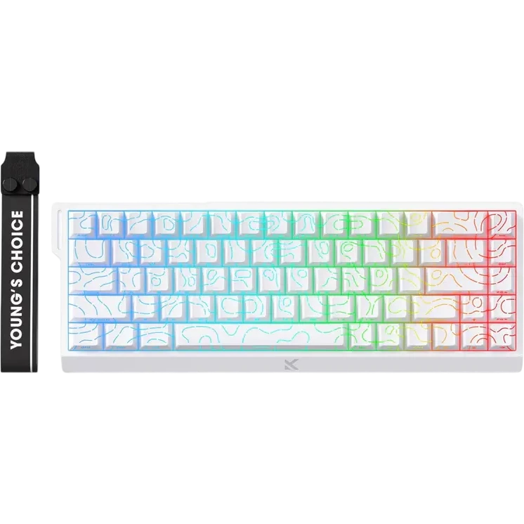 Клавиатура MCHOSE Ace 68 White Topographic - MC-ACE68-17