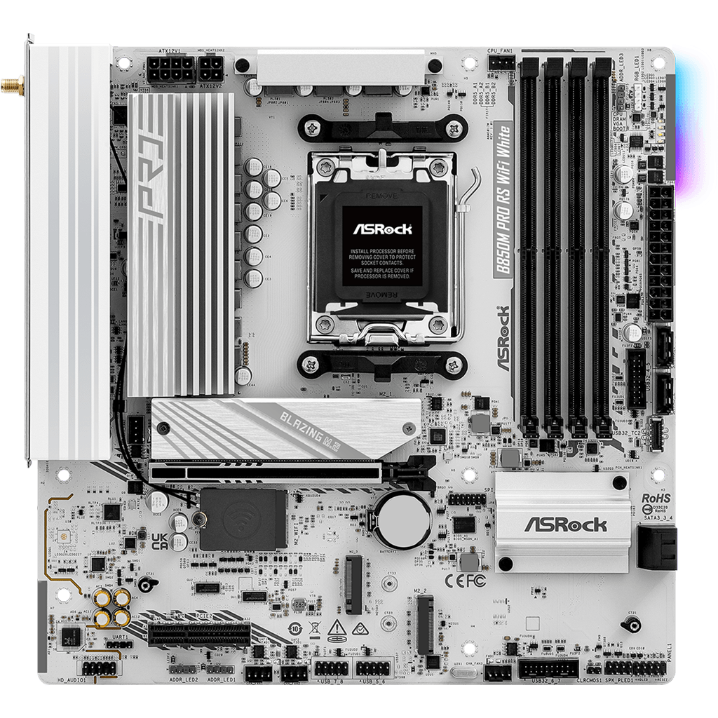 Материнская плата ASRock B850M Pro RS WiFi White