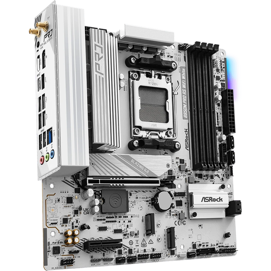 Материнская плата ASRock B850M Pro RS WiFi White - фото 2