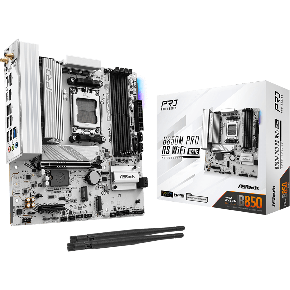 Материнская плата ASRock B850M Pro RS WiFi White - фото 5