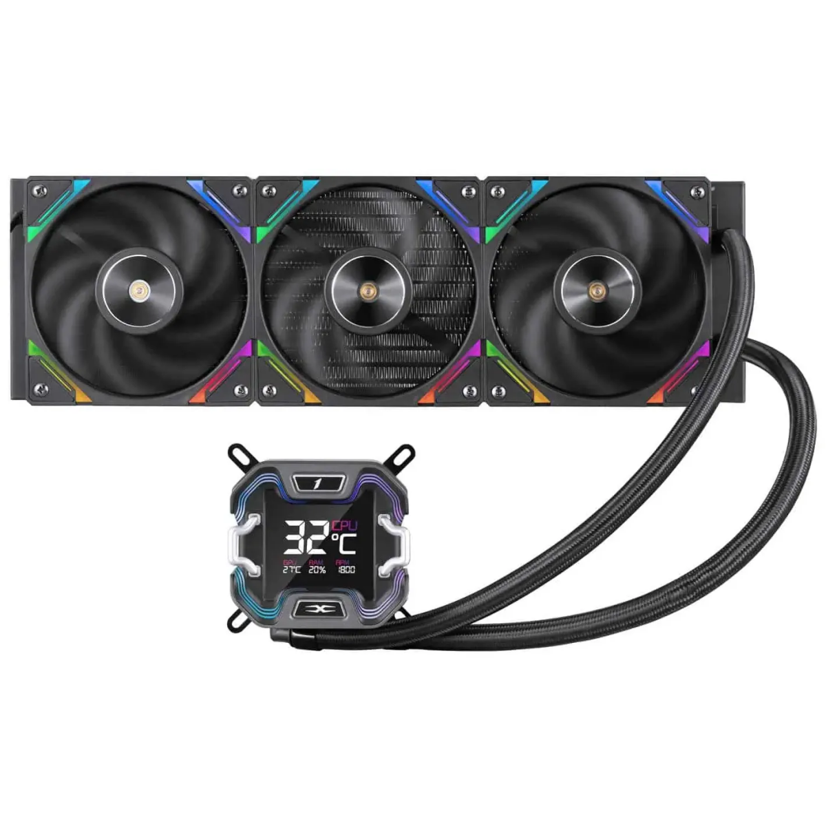 Система жидкостного охлаждения 1STPLAYER X-360E Black - X-360E-BK - фото 2