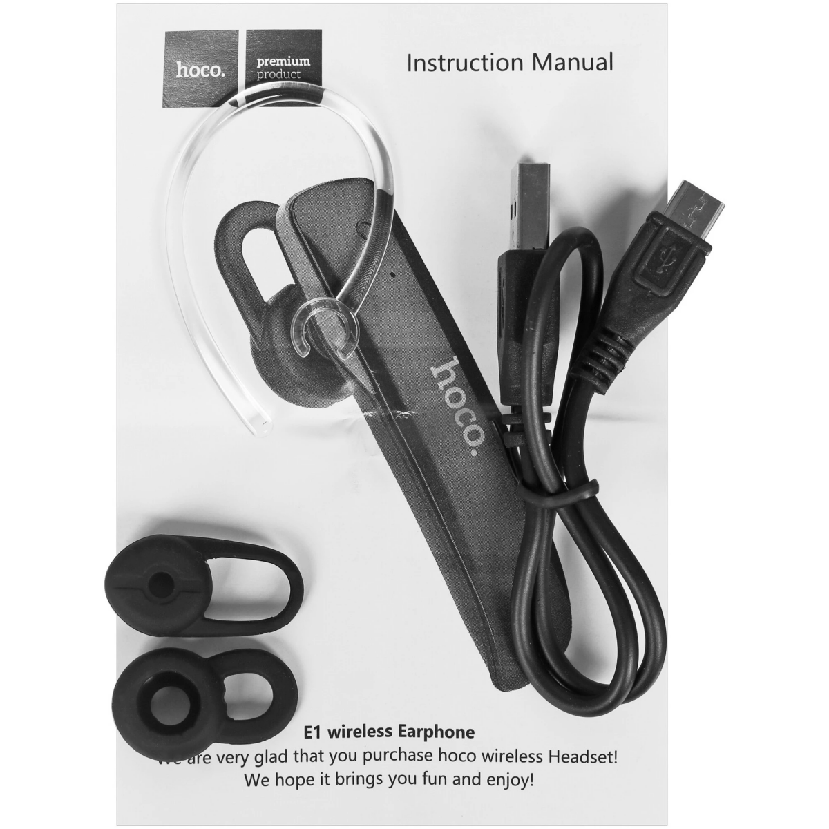 Гарнитура HOCO E1 Black - 6957531033967 - фото 6