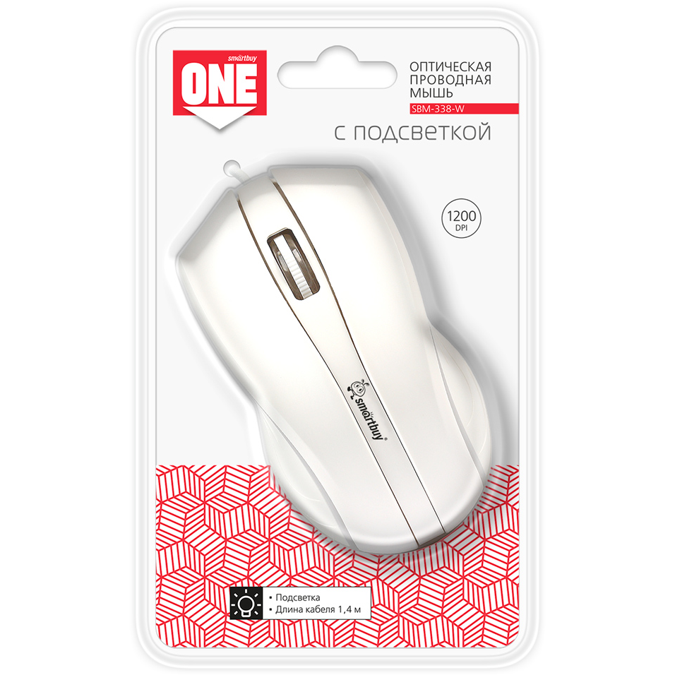 Мышь SmartBuy 338 White - SBM-338-W - фото 8