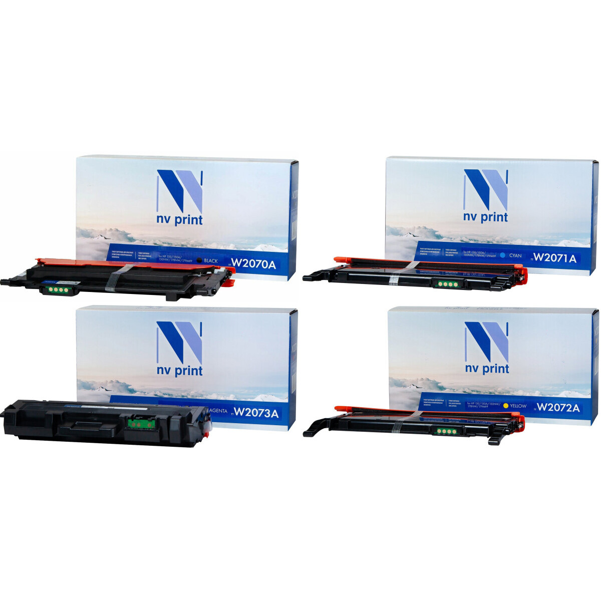 Картридж NV Print W2070A/W2071A/W2072A/W2073A Black/Cyan/Magenta/Yellow - NV-W2070A/71A/72A/73A