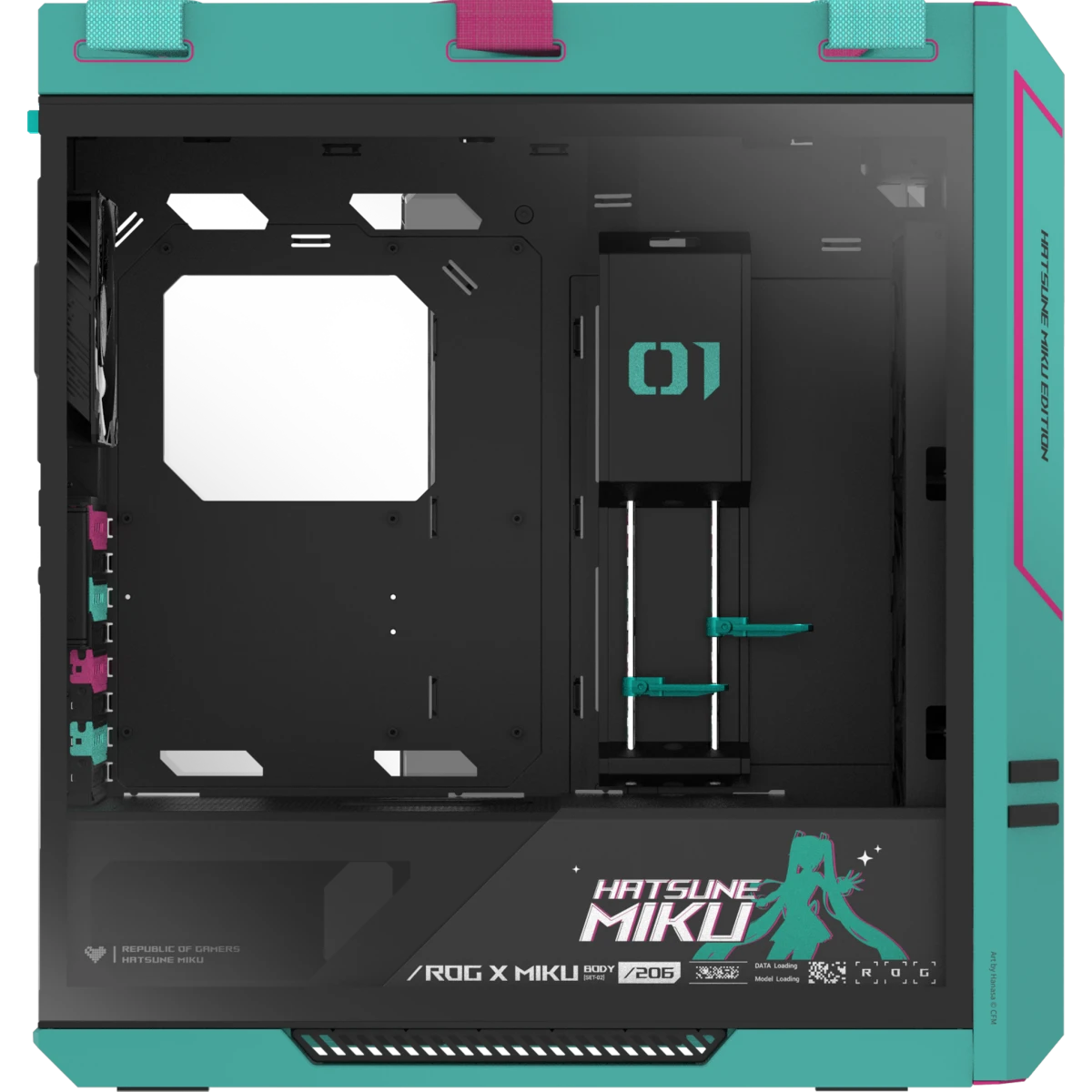 Корпус ASUS ROG Strix Helios II GX601S Hatsune Miku Edition Black - 90DC00W0-B39010 - фото 5