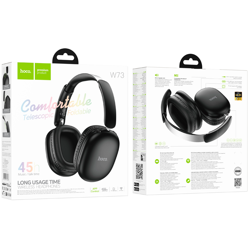 Гарнитура HOCO W73 Black - 6942007674867 - фото 2