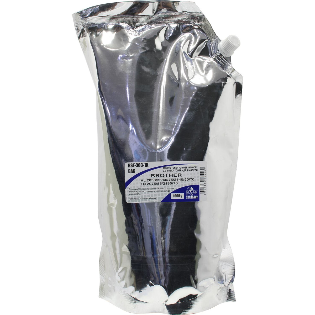 Тонер Black&White BST-303-1K-bag Black