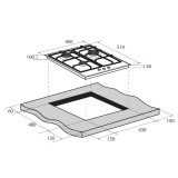 Газовая варочная панель ZUGEL ZGH451W