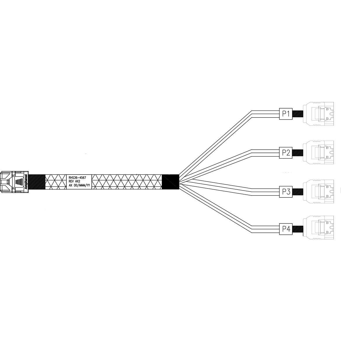 Кабель Amphenol RHS36-4567