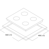 Газовая варочная панель Oasis P-MNP
