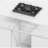 Газовая варочная панель Kuppersberg FS 710 Ant Bronze (8700)