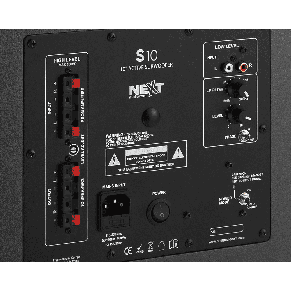 Сабвуфер NEXT Audiocom S10 Black - ACP01932 - фото 4
