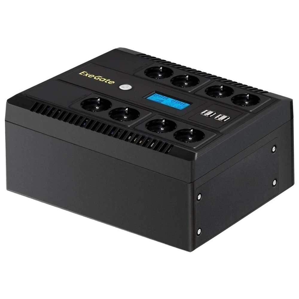 ИБП ExeGate NEO Smart LHB-850.LCD.AVR.8SH.CH.RJ.USB - EX295014RUS