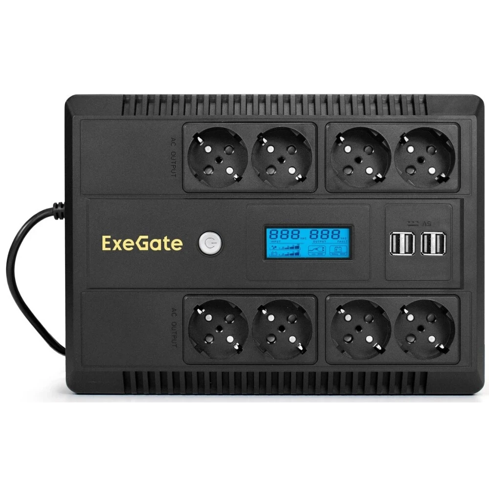 ИБП ExeGate NEO Smart LHB-850.LCD.AVR.8SH.CH.RJ.USB - EX295014RUS - фото 2
