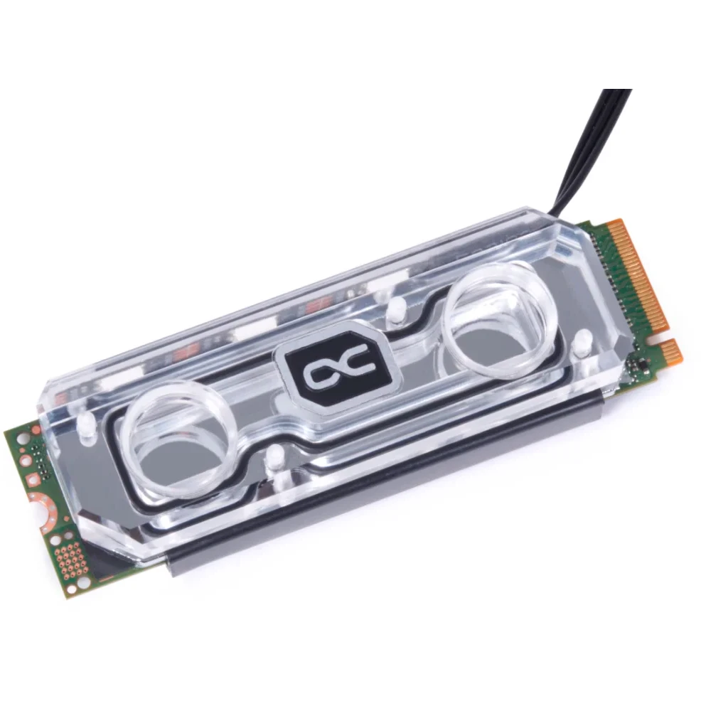 vodoblok dlia ssd alphacool hdx apex acrylic argb m2 2280 ssd cooler 11969 b u — фото 3