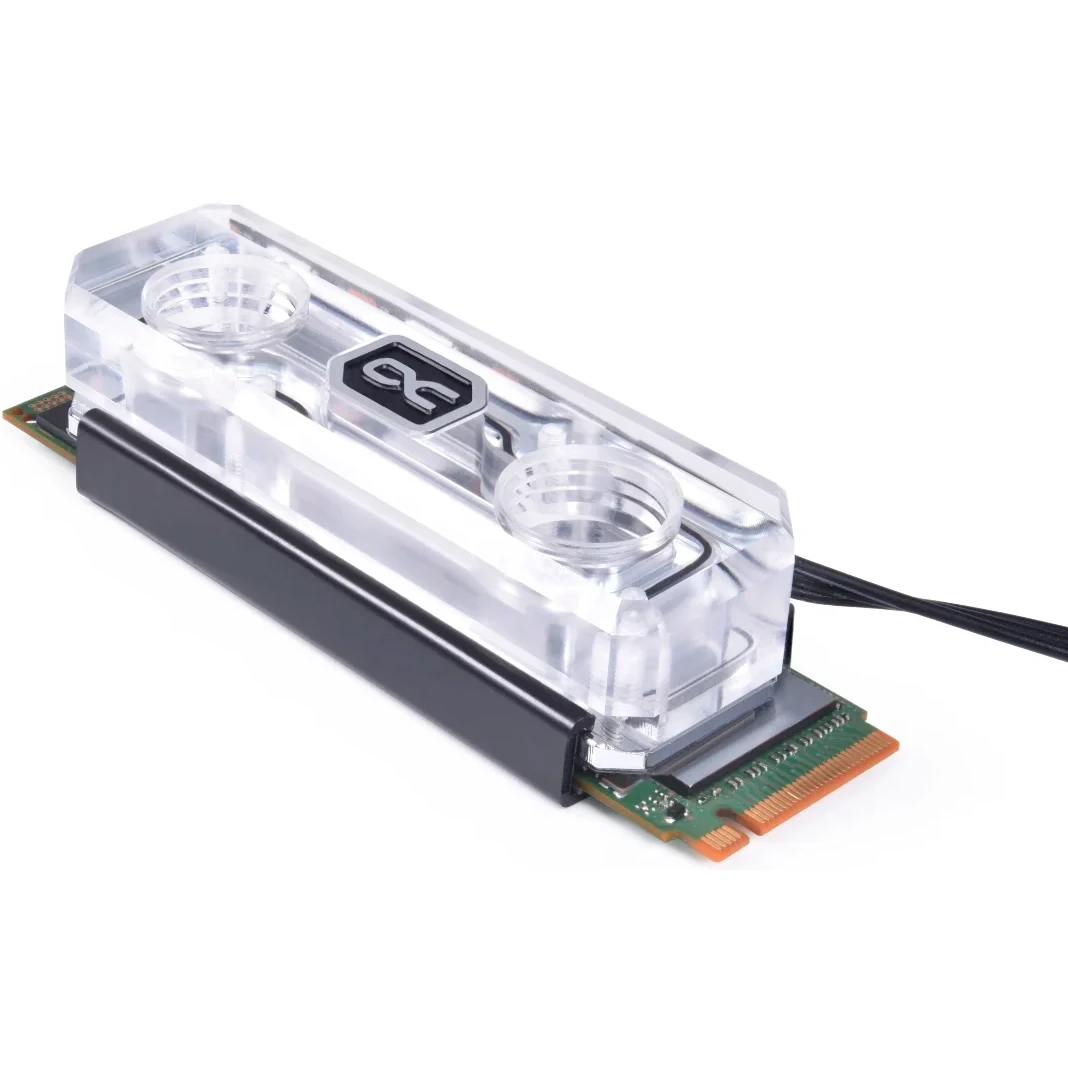vodoblok dlia ssd alphacool hdx apex acrylic argb m2 2280 ssd cooler 11969 b u — фото 4