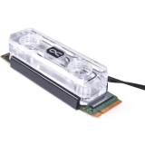 ..... Водоблок для SSD Alphacool HDX Apex Acrylic aRGB M.2 2280 SSD Cooler (11969) Б/У