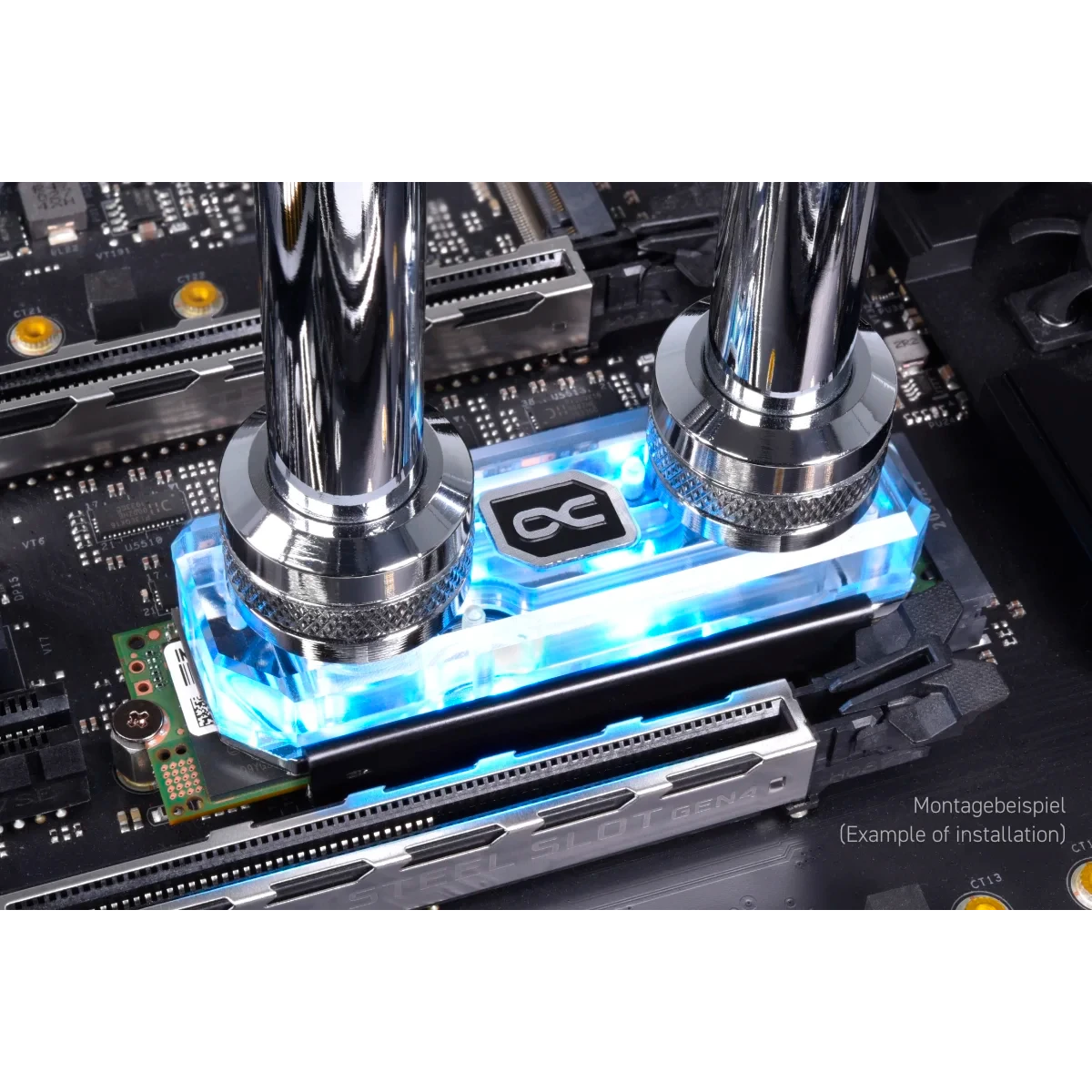 vodoblok dlia ssd alphacool hdx apex acrylic argb m2 2280 ssd cooler 11969 b u — фото 5