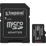 Карта памяти 128GB MicroSD Kingston Industrial + SD адаптер (SDCIT2/128GB)