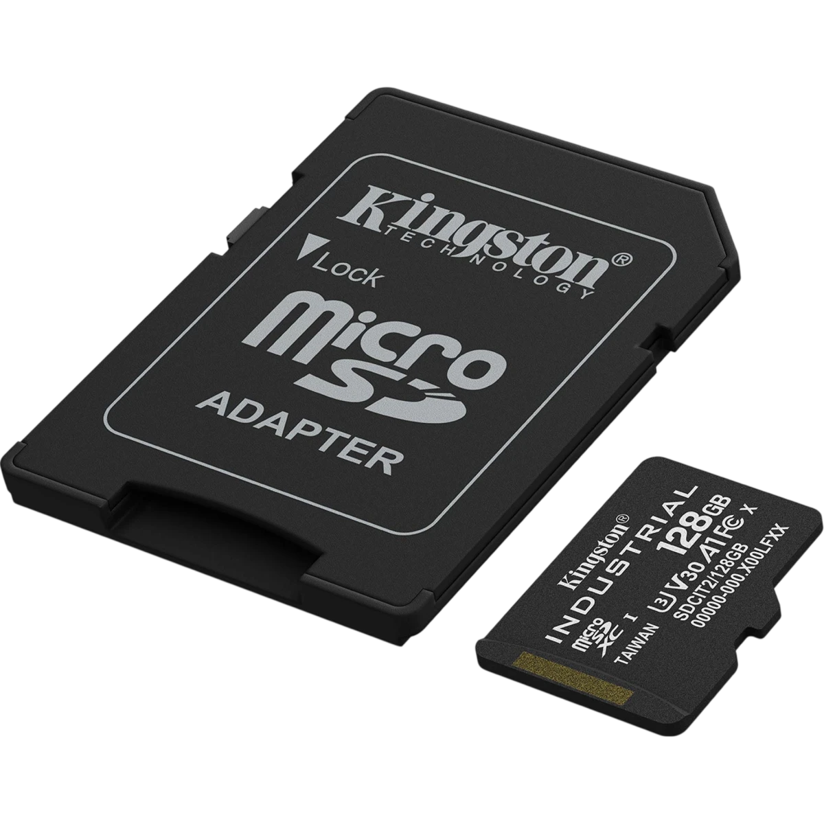 Карта памяти 128GB MicroSD Kingston Industrial + SD адаптер (SDCIT2/128GB) - фото 2