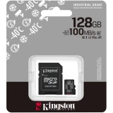 Карта памяти 128GB MicroSD Kingston Industrial + SD адаптер (SDCIT2/128GB)