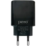 Сетевое зарядное устройство PERO TC03 Black (ТС03BLPD)
