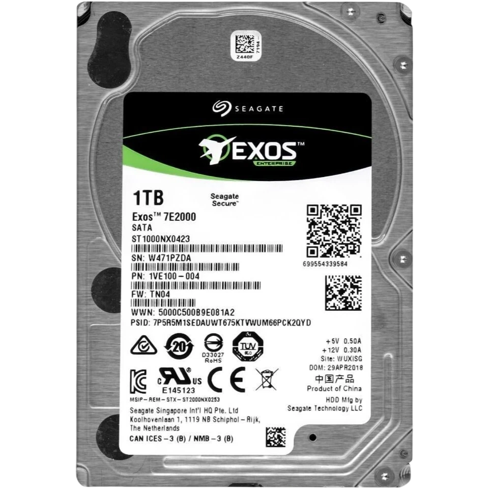 Жёсткий диск 1TB SATA-III Seagate Exos 7E2000 (ST1000NX0423)