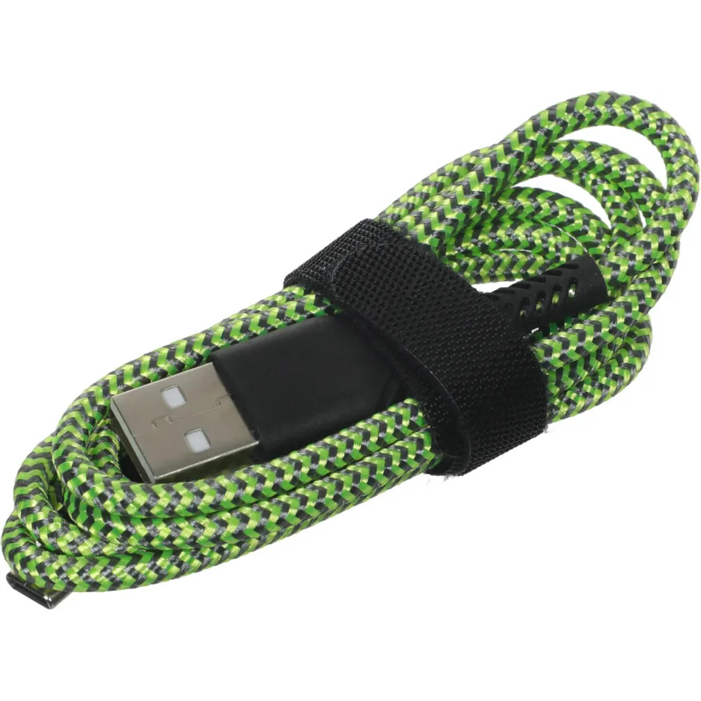 Кабель USB - USB Type-C, 1м, BoraSCO 52587 Green - фото 3