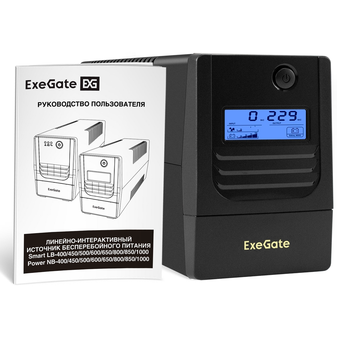 ИБП ExeGate Smart LB-800.LCD.AVR.2SH - EX299763RUS - фото 6