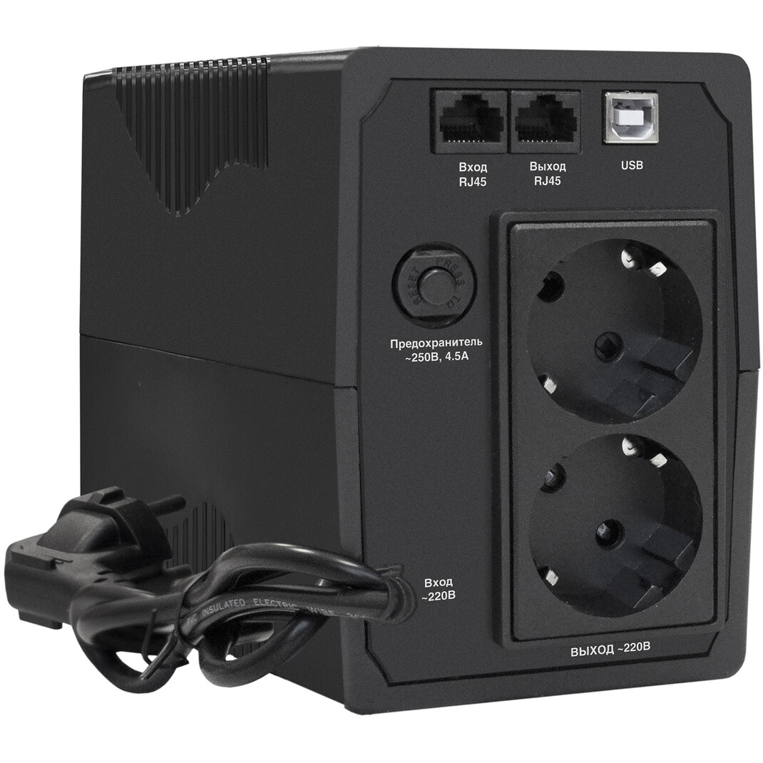 ИБП ExeGate SpecialPro UNB-600.LED.AVR.2SH.RJ.USB - EX292764RUS - фото 2
