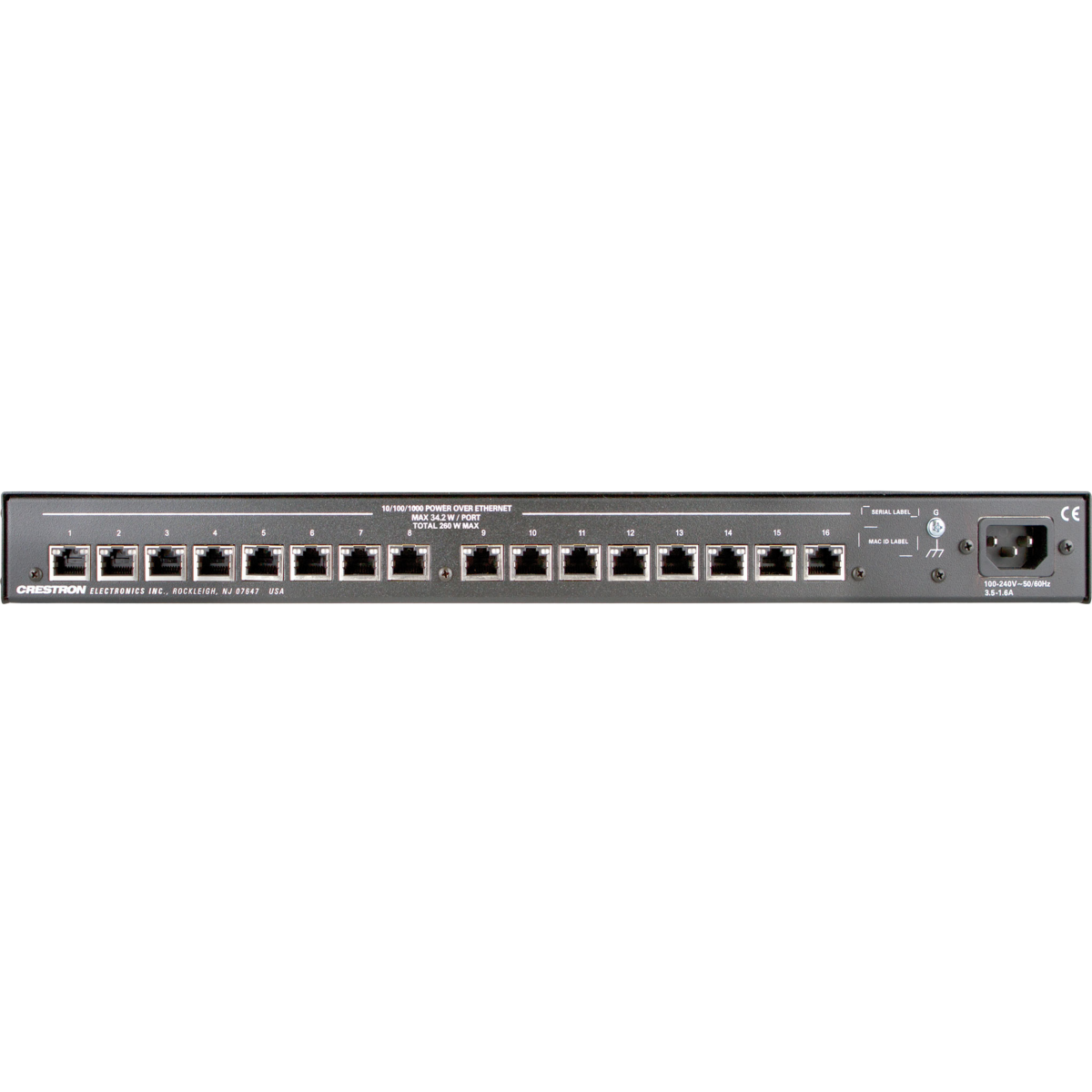 Коммутатор (свитч) Crestron CEN-SWPOE-16 - фото 3