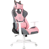 Игровое кресло Бюрократ Knight Catzy Grey/Pink (KNIGHT CATZY)