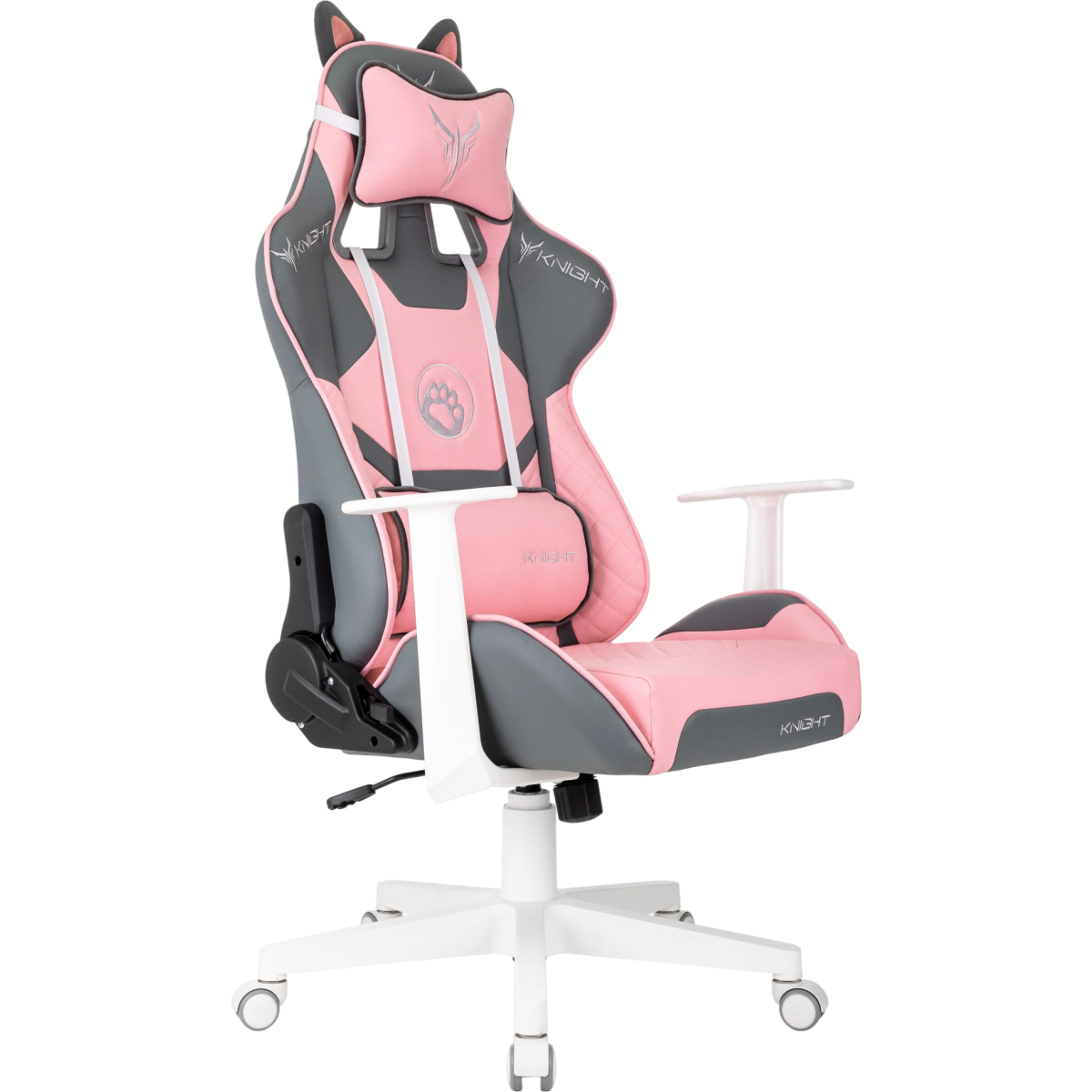 Игровое кресло Бюрократ Knight Catzy Grey/Pink - KNIGHT CATZY