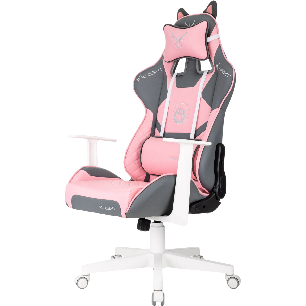 Игровое кресло Бюрократ Knight Catzy Grey/Pink - KNIGHT CATZY - фото 4